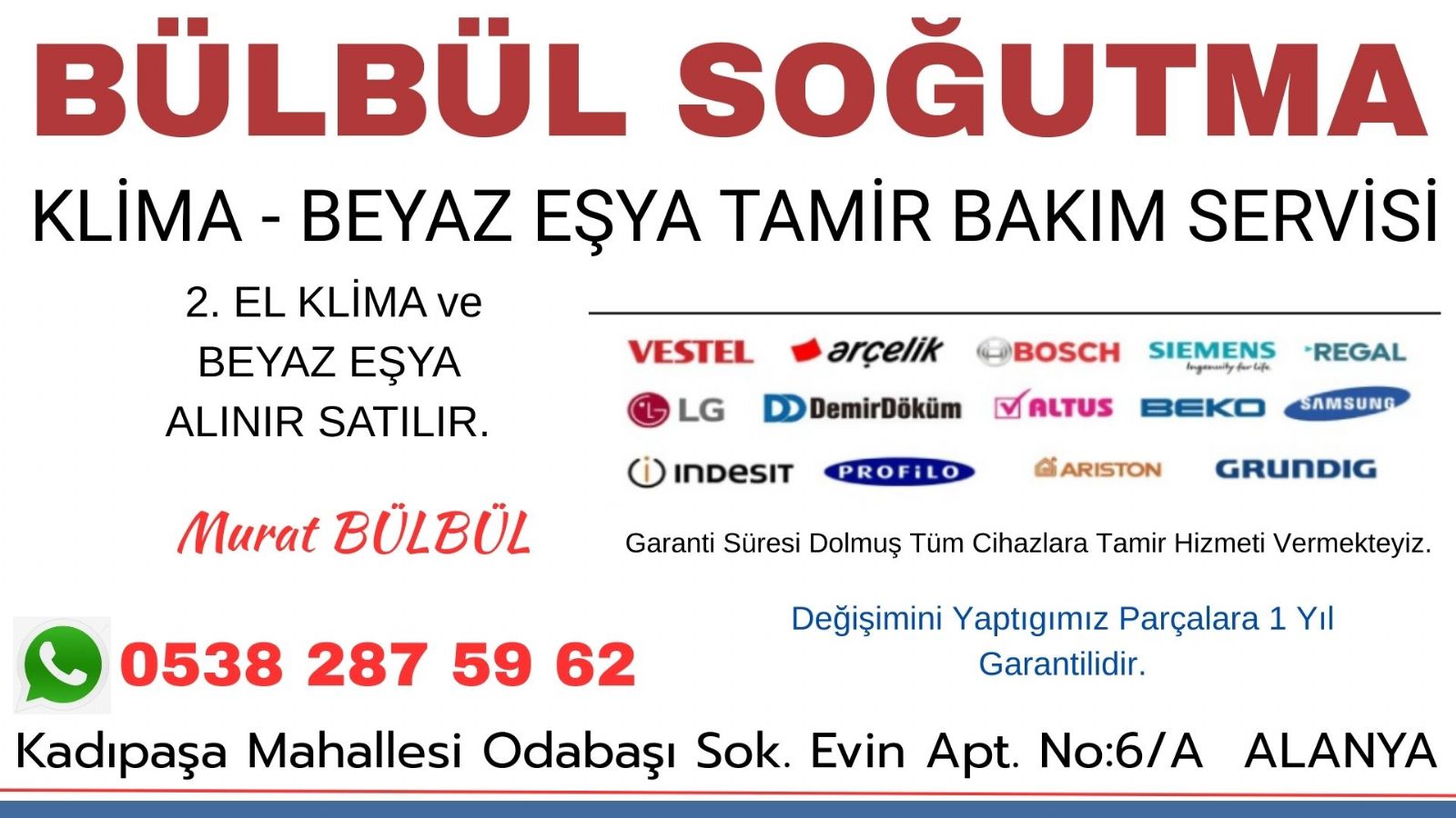 Mahmutlar Klima Servisi